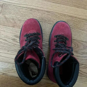 [US8]Dr Marten  Red Suede IRIS Ankle Boots